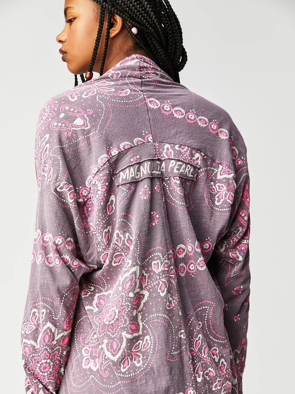 Magnolia Pearl Stargazer Bandana Cardigan Ithaca Purple Pink